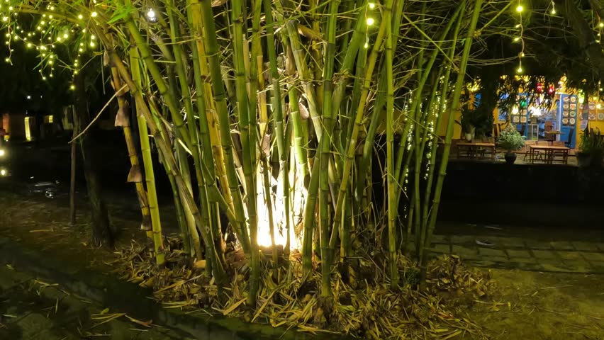 Vietnamese night life in Hoi An. Hoi An in. night with many colors and lights 