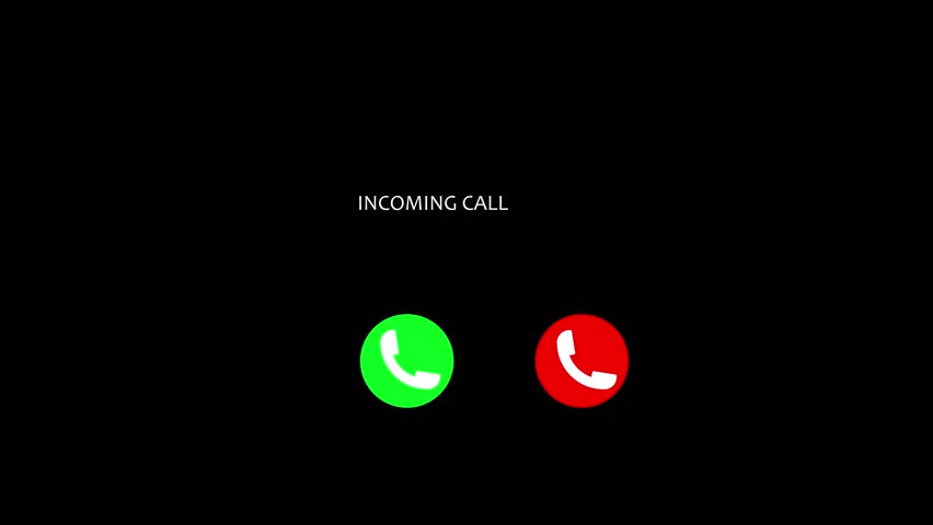 Incoming call ring icon background black Screen Animation of phone call Incoming call phone icon you receive the message animated, incoming call concept on mobile phone screen