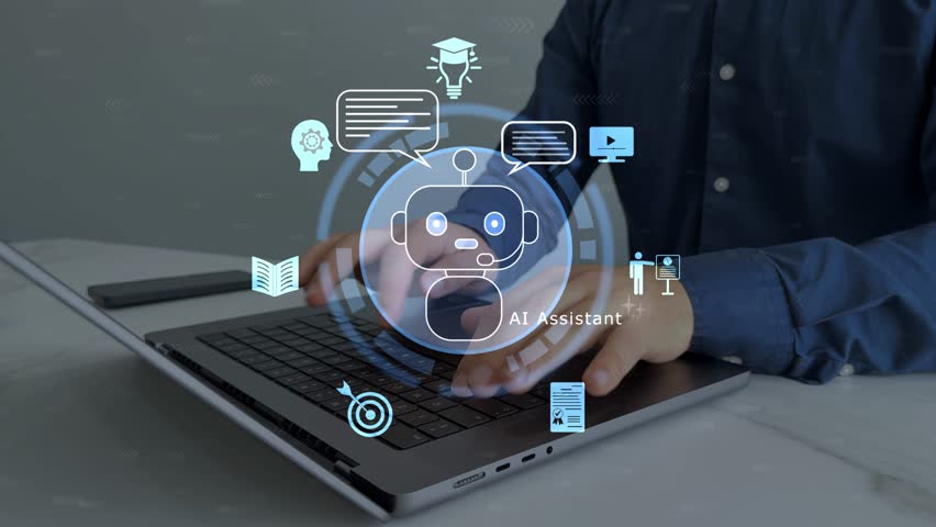 Online education with help of AI chatbot.Online learning AI-Assistant Bot.Enhance learning with an AI chatbot,providing instant answers, interactive tutorials,student guidance,online content creation.