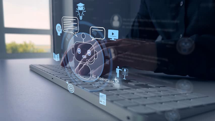 Online education with help of AI chatbot.Online learning AI-Assistant Bot.Enhance learning with an AI chatbot,providing instant answers, interactive tutorials,student guidance,online content creation.
