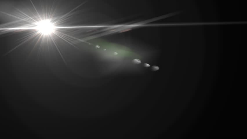 Turning Lens Flare with Moving Centre - Abstract Motion Background