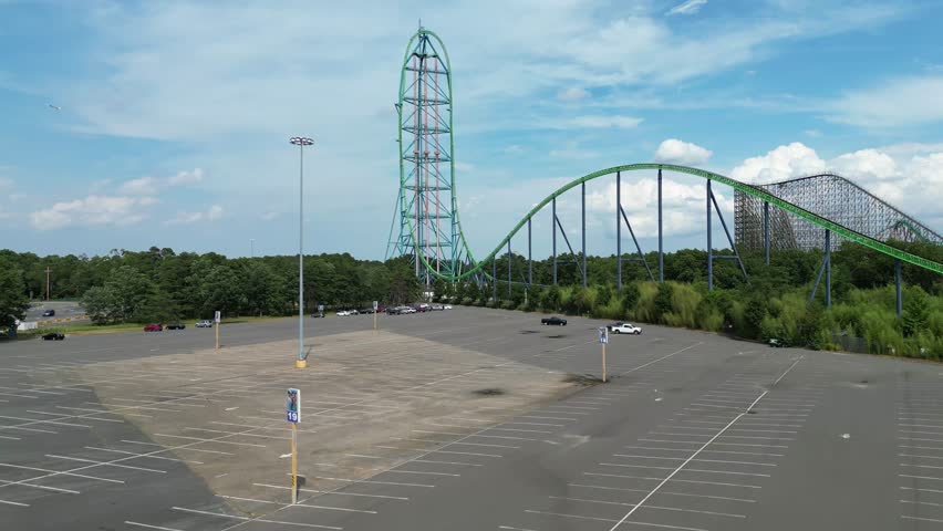 Large Rollercoaster Outdoor Horizontal Video