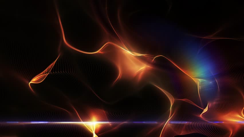 Magical waves of bright energy.High tech rainbow light ray particles and bokeh energy
