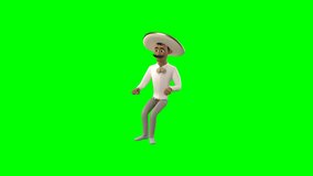 3D green screen animation of Diego Sombrero working on PC without desk, versatile digital asset for video editing, presentations, advertising, and creative projects
 - Powered by Shutterstock - Get 15% off with code: PIKWIZARD15
