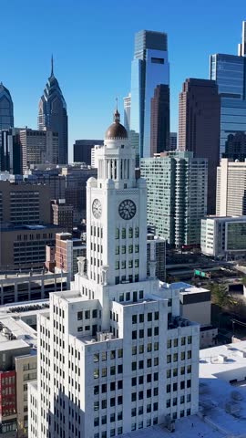 Downtown Philadelphia At Philadelphia In Pennsylvania United States. Downtown City. Metropolis Landscape. Downtown Philadelphia At Pennsylvania United States. Financial District. Stunning Cityscape.