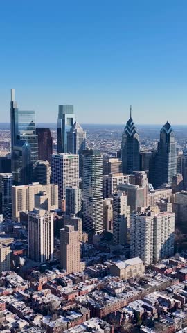 Downtown Philadelphia At Philadelphia In Pennsylvania United States. Downtown City. Metropolis Landscape. Downtown Philadelphia At Pennsylvania United States. Financial District. Stunning Cityscape.