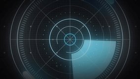 Cyan wedge appearing at 2 o'clock sweeping across grid, lighting markers and visualizing metrics. Technology, data visualization, digital interface, futurism, cyber, innovation, circuitry - Powered by Shutterstock - Get 15% off with code: PIKWIZARD15