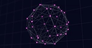 Wireframe sphere pulsing initiating panels extending and charts animating showing network data flow. Futuristic, technology, analytics, visualization, digital, innovation, connectivity - Powered by Shutterstock - Get 15% off with code: PIKWIZARD15