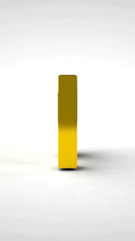 An elegant 3D countdown animation from 10 to 0. Stylish black and gold numbers tick down against a clean, seamless white background.