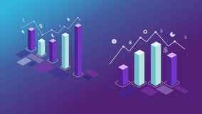 Gradient 3D bar chart infographic futuristic finance business concept - Powered by Shutterstock - Get 15% off with code: PIKWIZARD15