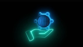 Glowing Neon Animated Network Icon Symbolizing Global Connectivity, Digital Communication, Data Analytics, Financial Technology, and Online Marketing Innovation Concept - Powered by Shutterstock - Get 15% off with code: PIKWIZARD15