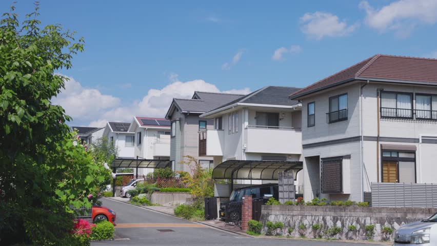 A quiet and beautiful Japanese residential area