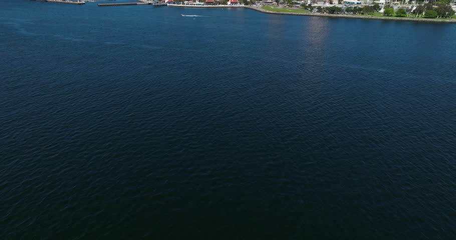 Aerial View Of San Diego Bay And Downtown San Diego Skyline In Daytime In California, USA.