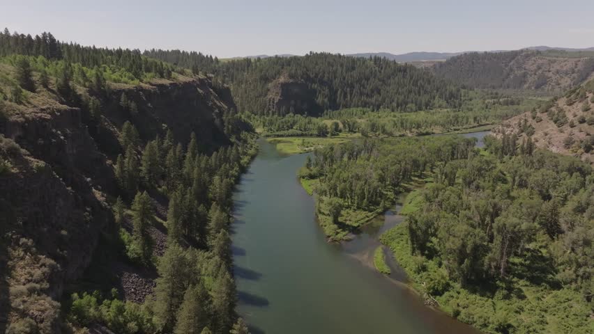 Drone shot of South Fork Basin in Montana