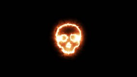 4K Burning Skull Fire Animation Loop Scary Halloween Intro - Powered by Shutterstock - Get 15% off with code: PIKWIZARD15
