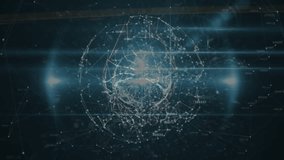 Male hands touching holographic network globe in tech interface, rotating data nodes for analysis. Futuristic, technology, digital, network, interface, abstraction, innovation - Powered by Shutterstock - Get 15% off with code: PIKWIZARD15