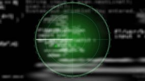 Emerging green scan line sweeping radar display marking blips for monitoring code signal activity. Technology, cybersecurity, data analysis, digital interface, futuristic, monitoring, abstract - Powered by Shutterstock - Get 15% off with code: PIKWIZARD15