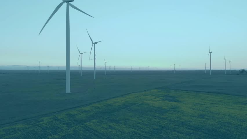 Bars emerging and pulsing on start, trend lines sweeping while visualizing wind farm data live feed. Renewable, energy, technology, analytics, maritime, visualization, innovation - Powered by Shutterstock - Get 15% off with code: PIKWIZARD15