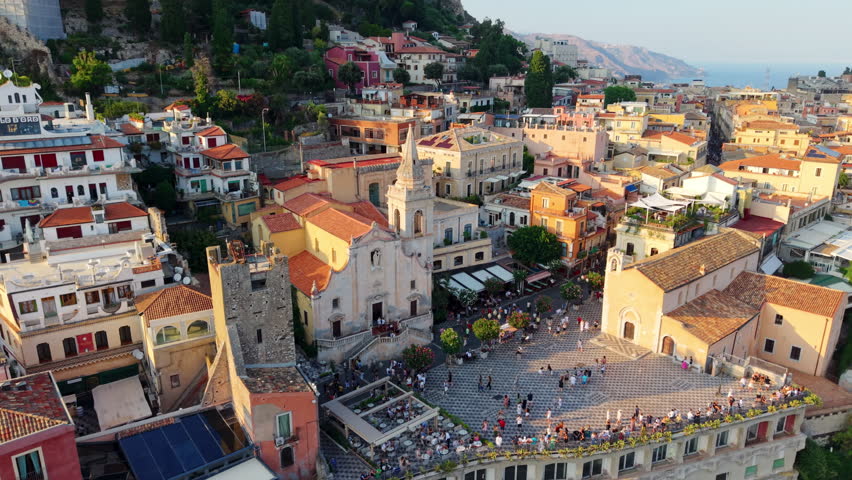 Aerial view of Taormina, Sicily