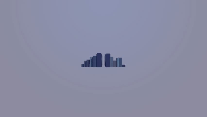 Partial star appearing star ring forming around map skyline splitting into alley showing EU unity. Urban, skyline, silhouette, abstract, vibrant, modern, connectivity