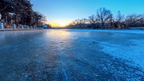 Time-lapse photography of frozen lake in winter - Powered by Shutterstock - Get 15% off with code: PIKWIZARD15