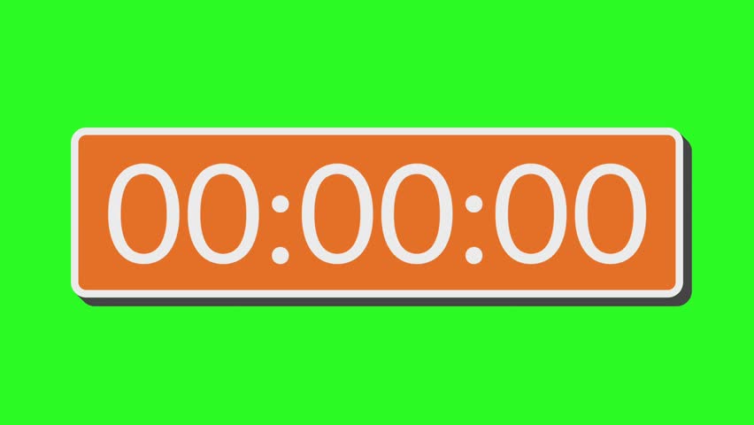 15 second stopwatch timer in orange rectangular box on green background great for time management, deadlines, productivity, and countdown concepts in design