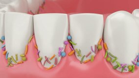 Bacteria and plaque build up on human teeth and gums, causing tooth decay and gum disease. - Powered by Shutterstock - Get 15% off with code: PIKWIZARD15