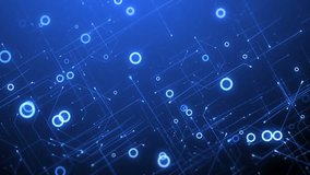 Blockchain Data Analytics Animation with blue hexagonal digital network visualization, futuristic data flow, big data infographic, and cryptocurrency technology motion graphics for abstract tech  - Powered by Shutterstock - Get 15% off with code: PIKWIZARD15