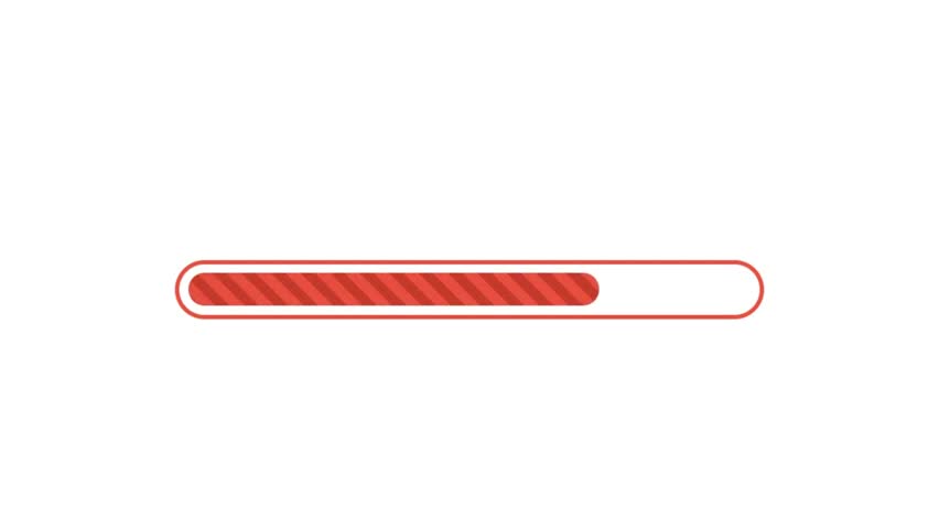 Retro game loading style, classic game progress bar with percentage, red processing concept, Ideal for upload or download animation 4K stock video