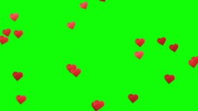 Falling Red Hearts Motion Graphics With Green Screen Background, Heart Emoji. Falling Like Emojis Animation Overlay Isolated, social media symbols 4k Stock Video	 - Powered by Shutterstock - Get 15% off with code: PIKWIZARD15