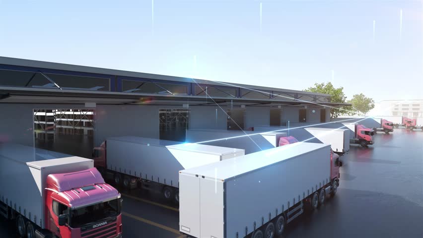 Smart Warehouse Automation: Intelligent Logistics and Sorting Systems. Ideal for corporate presentations, technology demonstrations, and marketing materials related to warehouse automation 