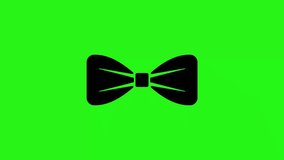 Animated bow tie symbol with green screen background in 4K resolution - Powered by Shutterstock - Get 15% off with code: PIKWIZARD15