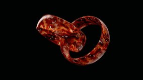 Rotating abstract wedding rings. illustration with black background. Symbols of love and fidelity. Male and female ring interlocked with each other, loop animation - Powered by Shutterstock - Get 15% off with code: PIKWIZARD15