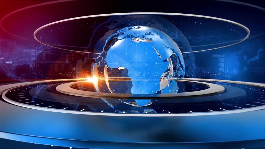 3d Digital World Map News Intro Background 4k  video