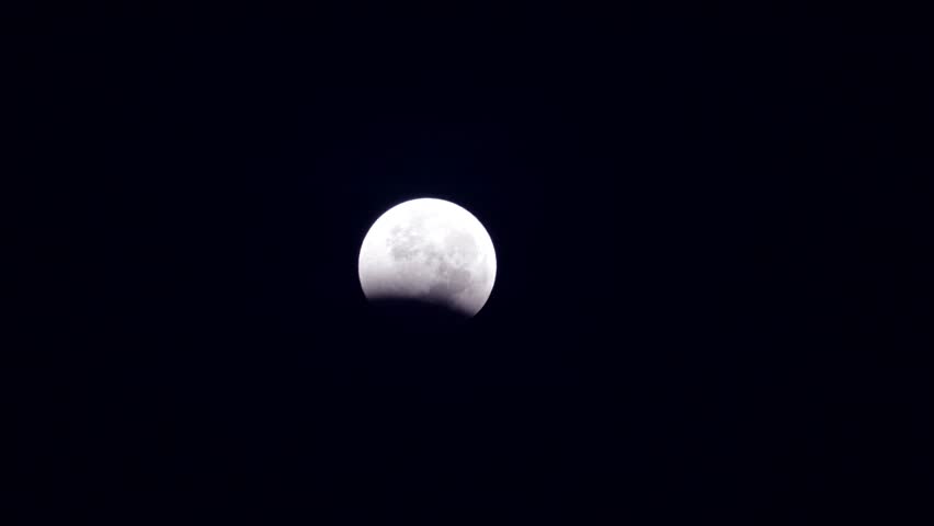Beautiful lunar eclipse seen from the city of Turmalina Mg near dawn