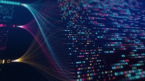 Neural Network Big Data Flow Visualization, Binary Code Matrix, AI Machine Learning Abstract Background, Quantum Computing, Cyber Security, Futuristic Technology Artificial Intelligence Digital Grid - Powered by Shutterstock - Get 15% off with code: PIKWIZARD15