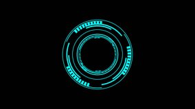 Sci-Fi Futuristic HUD circle interfaces motion. Alpha or transparent background - Powered by Shutterstock - Get 15% off with code: PIKWIZARD15
