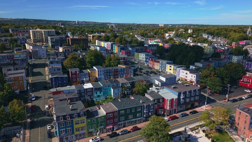 Aerial shot of downtown St. John