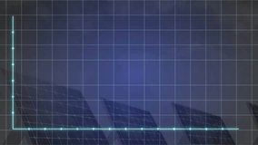 Grid appearing, initiating cyan line tracing waves peaking before settling monitoring solar output. Data analysis, renewable energy, visualization, technology, analytics, digital interface, innovation - Powered by Shutterstock - Get 15% off with code: PIKWIZARD15