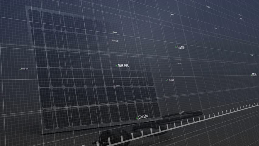 Upon grid appearing, green polyline oscillating on 3D grid and labels updating to show data trends. Futuristic, digital, analytics, motion, technology, visualization, data - Powered by Shutterstock - Get 15% off with code: PIKWIZARD15