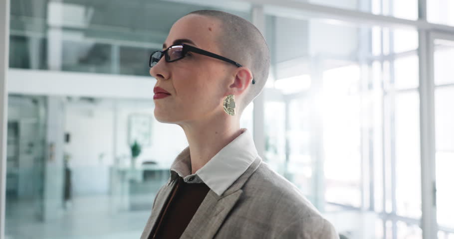 Glass wall, business and woman in office, writing and content strategy for brand marketing. Person, public relations and employee in workplace, board and ideas for subscription growth and media info