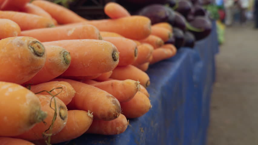 Organic Vegetable Carrot in Bazaar