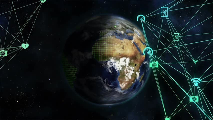 Network clusters fading on 3D globe, green arcs sweeping and forging global links. Cyber, digital, technology, connectivity, futuristic, innovation, global - Powered by Shutterstock - Get 15% off with code: PIKWIZARD15