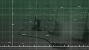 Neon green line appearing lower left over grid oscillating and climbing visualizing data trend. Graph, analytics, technology, data, visualization, digital, analytical - Powered by Shutterstock - Get 15% off with code: PIKWIZARD15