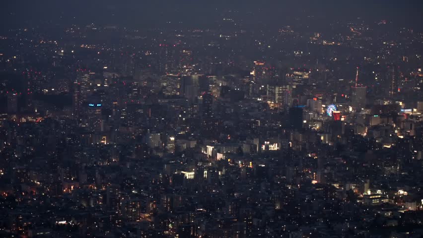 Ropeway Ride Above Sapporo Skyline at Sunset – 4K Slow Motion Scenic Japan