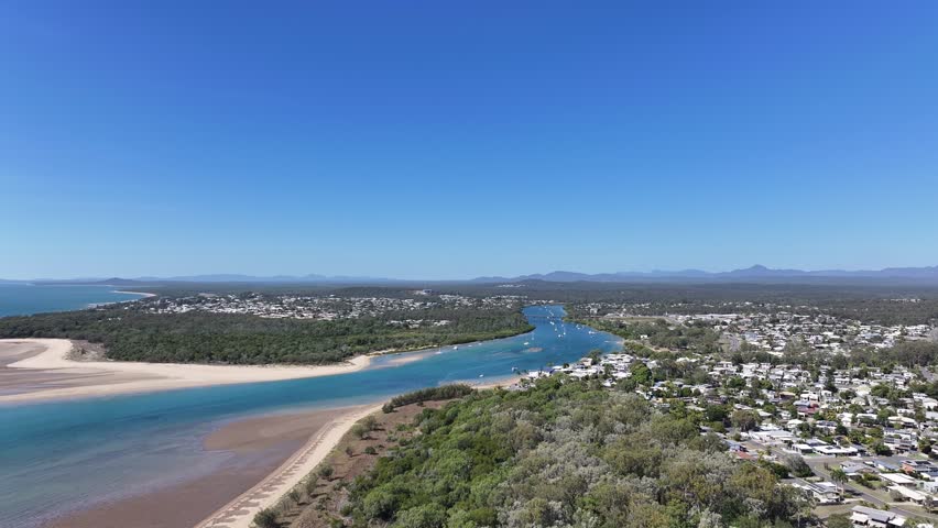 Spectacular aerial footage of Tannum Sands Queensland, Australia