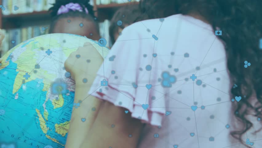 Teacher placing globe on table sparking children exploring continents and pointing for education. Education, teamwork, exploration, geography, learning, classroom, curiosity - Powered by Shutterstock - Get 15% off with code: PIKWIZARD15