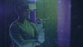 VR user raising hand initiating scan detecting malware disabling firewall confronting cyber attack. Futuristic, cybersecurity, technology, virtual, interface, digital, alert - Powered by Shutterstock - Get 15% off with code: PIKWIZARD15