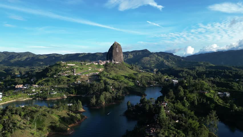 Beautifull view in Guatape Colombia whit the nature and the lake