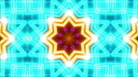 A mesmerizing kaleidoscope design with bright neon colors, symmetrical beams, and intricate geometric shapes forming a hypnotic pattern. - Powered by Shutterstock - Get 15% off with code: PIKWIZARD15